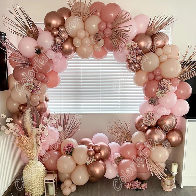 165 шт. в два раза макарон розовый день рождения свадьба фон латексные воздушные