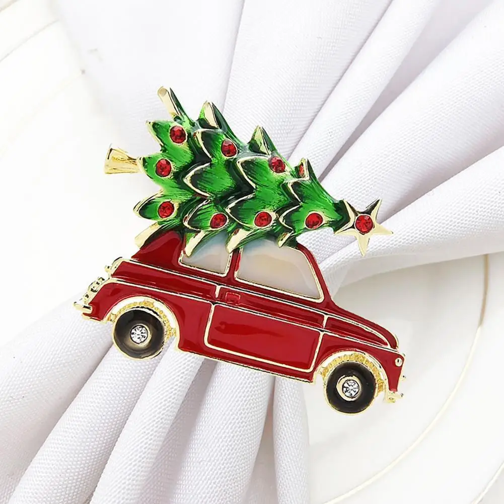 

Long Lasting 6Pcs/Set Convenient Excellent Workmanship Creative Napkin Clip Alloy Napkin Ring Wide Application for Banquet