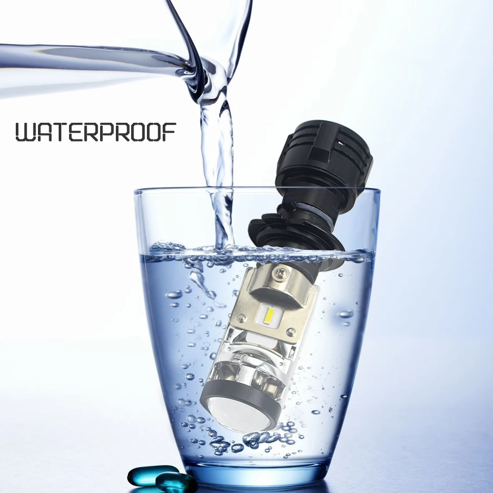 Светодиодная мини линза для проектора 70 Вт 6000 К белый цвет прямая замена H7