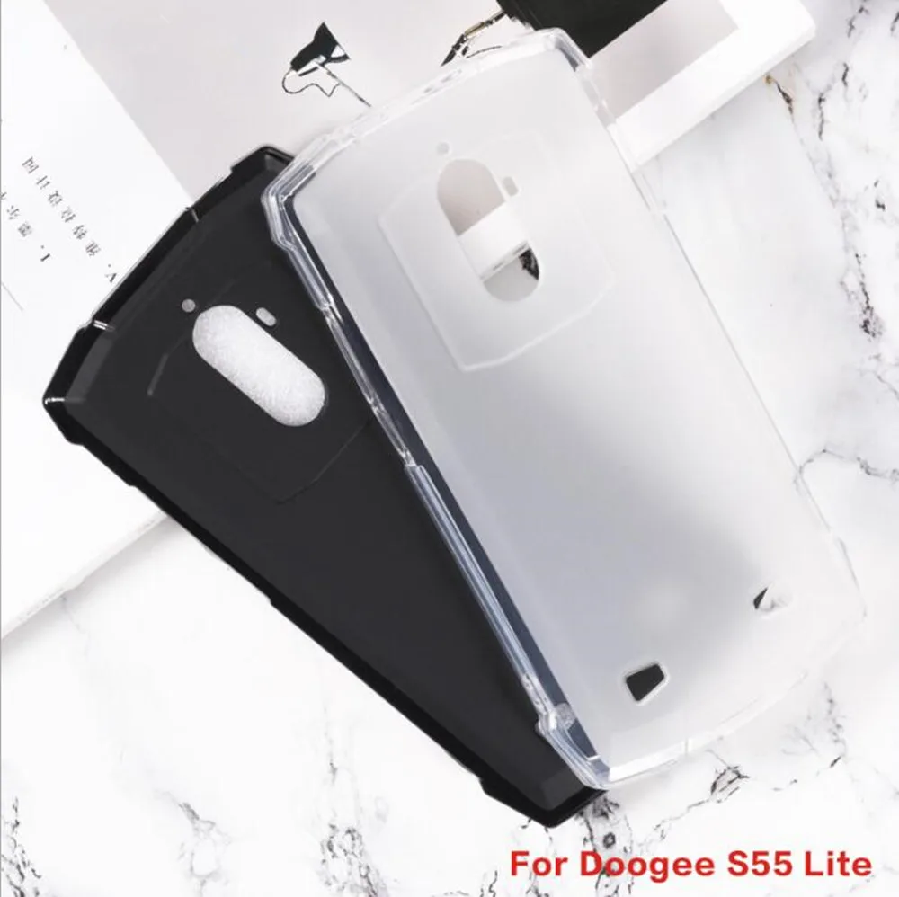 Противоударный мягкий чехол из ТПУ Для Doogee S55 Lite противоскользящий силиконовый