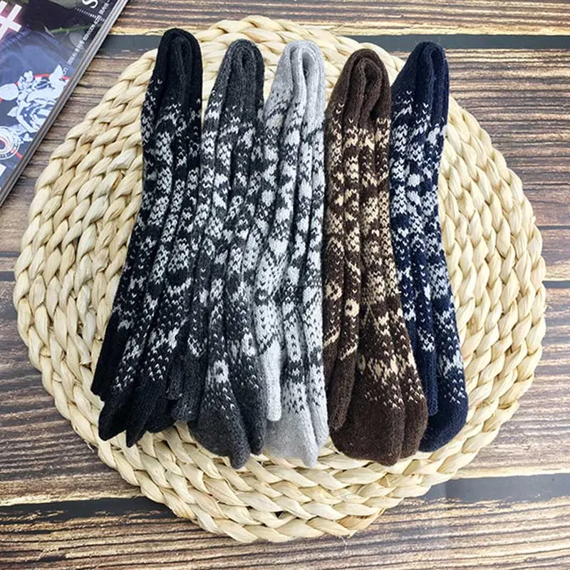 Зимние термоноски для мужчин 10 шт. = 5 пар повседневные дышащие мужские теплые