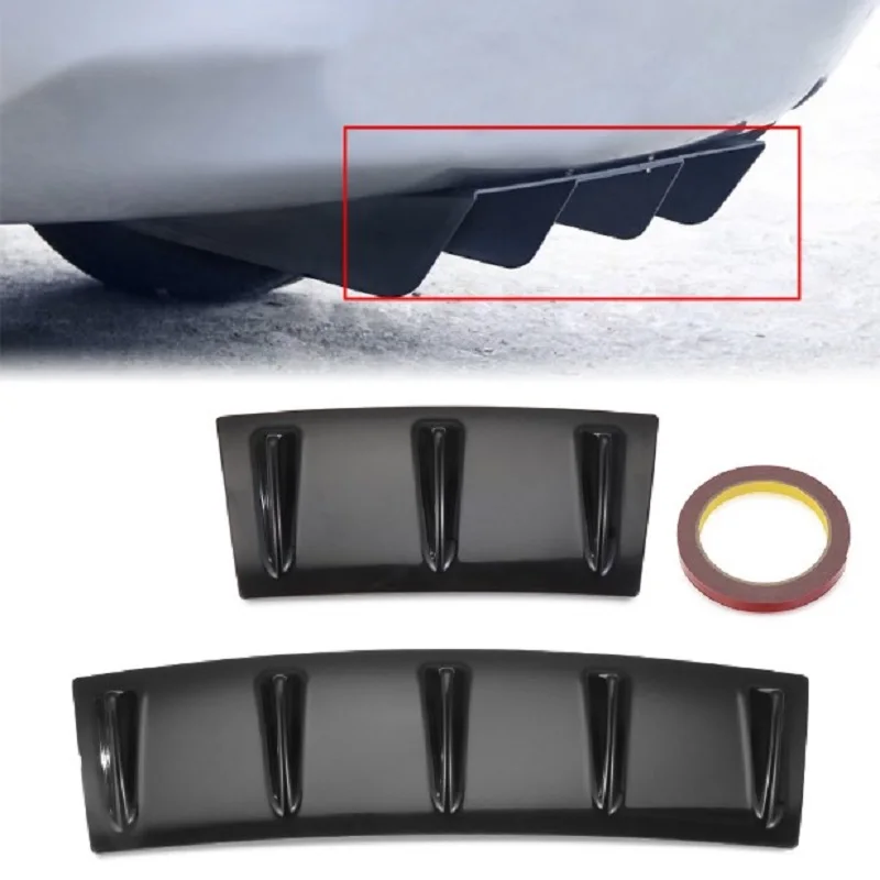 Универсальный автомобильный диффузор губа на задний бампер в виде акульих