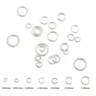 Открытые соединительные кольца разных размеров, 20 звеньев, простые петли, брелки, раздельные кольца, соединители для рукоделия, аксессуары