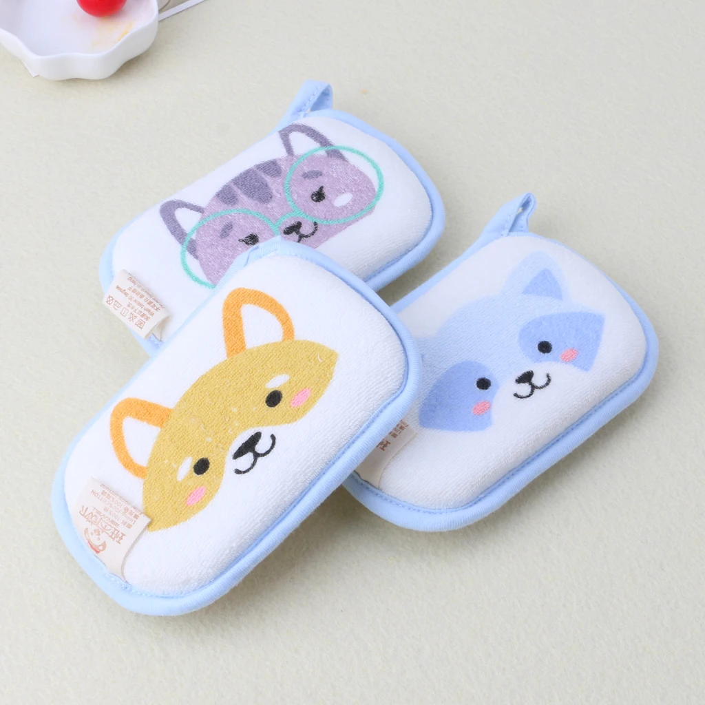 Щетки для ванны новорожденных губка душа младенцев Хлопковое полотенце мытья