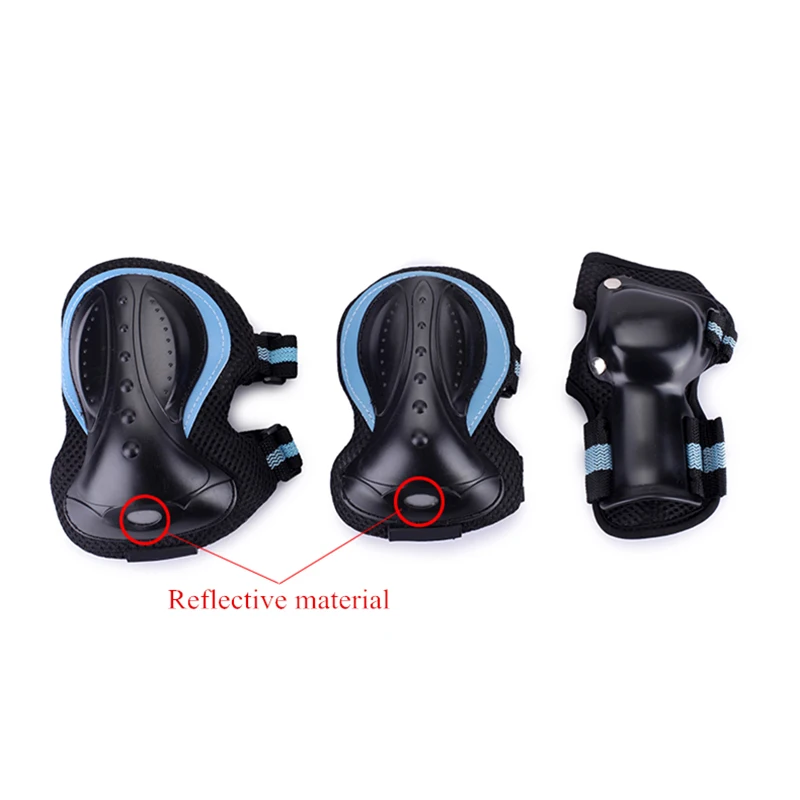 

6pcs/set Protective Gear Sets Elbow Knee pads Cycling Skateboard Skating Roller ski Anti-collision Adult Kids Safety Protector