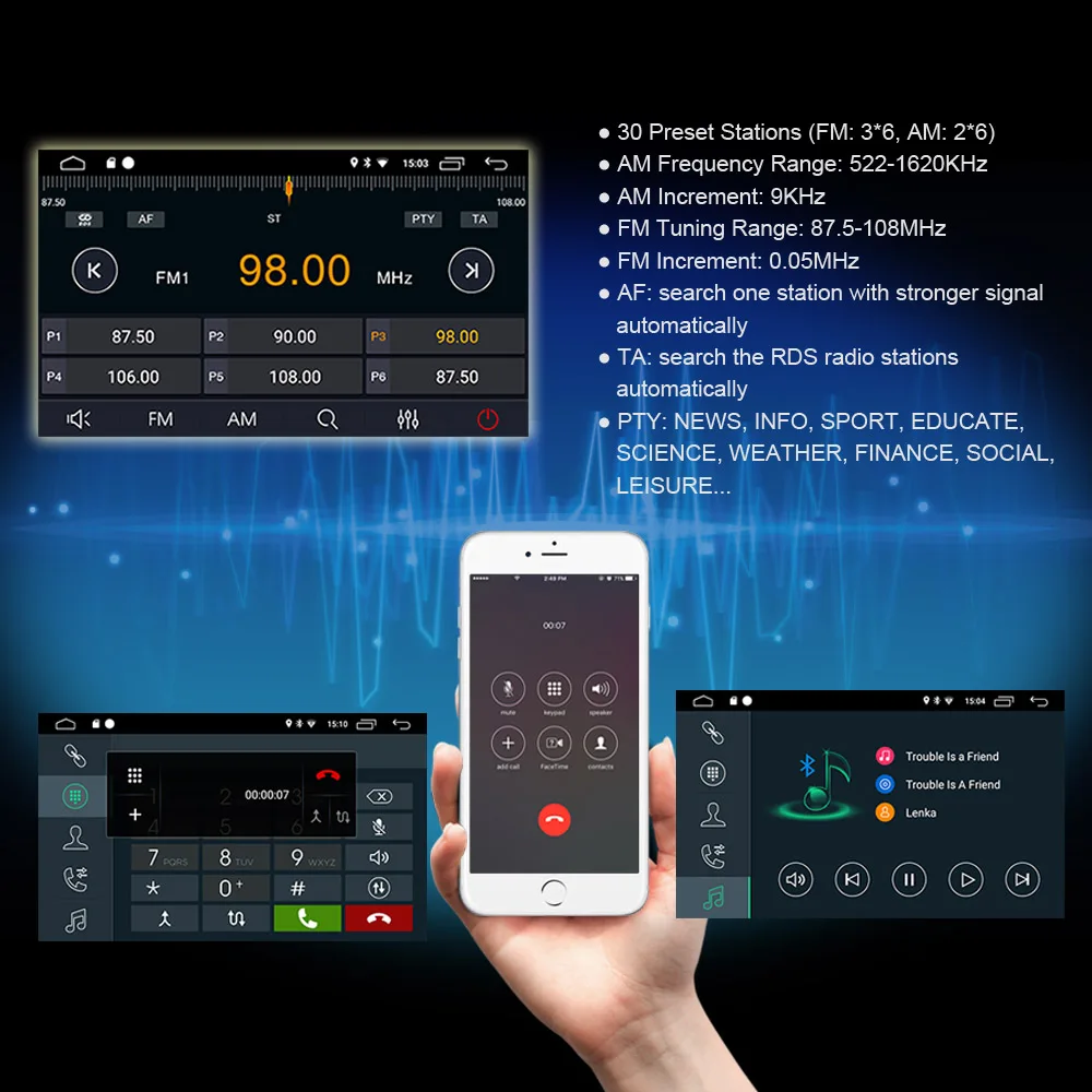 9&quot Android 9.0 Touch screen GPS Navi Bluetooth dab Autoradio Wifi Stereo for VW Transporter T5 T5.1 Tiguan Touran Scirocco Mk3 |