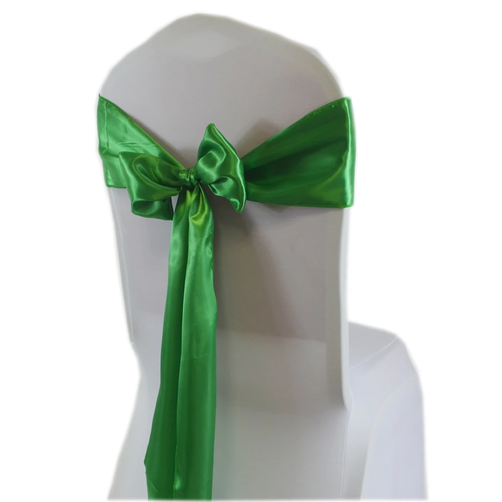 Атласный Галстук-бабочка 15*275 см повязка стул декор для свадьбы Рождества