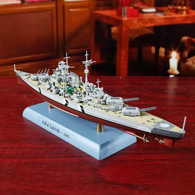 

1941 WWII German 1/1000 Scale Bismarck Battleship Warship Model Toy Model Alloy Metal Diecast Model For Collection Gift