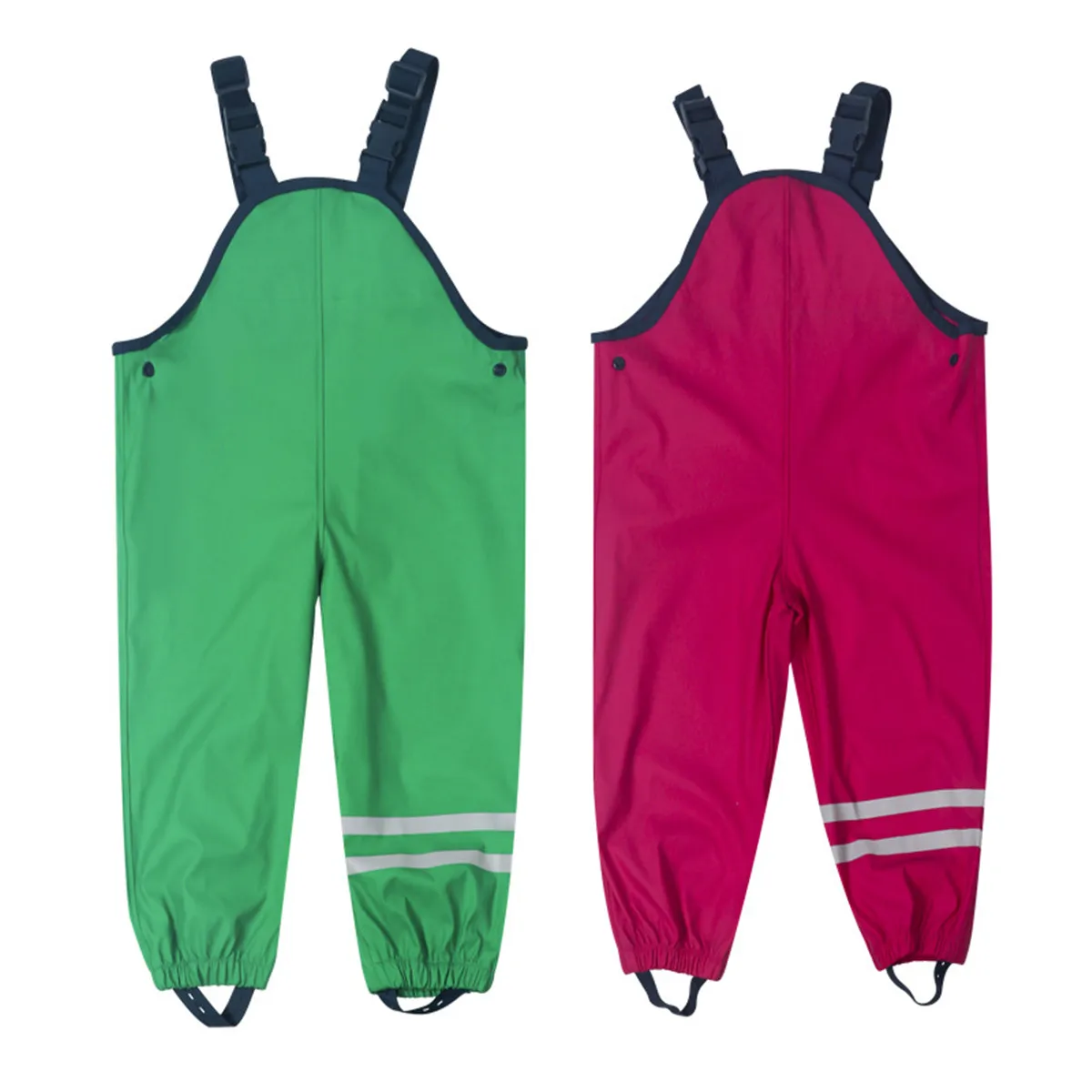 

2021 Baby Girls Rain Pants Waterproof Boys Jumpsuit Sport Children's Bib Overalls Toddler Kids Raincoat Trousers Clothes