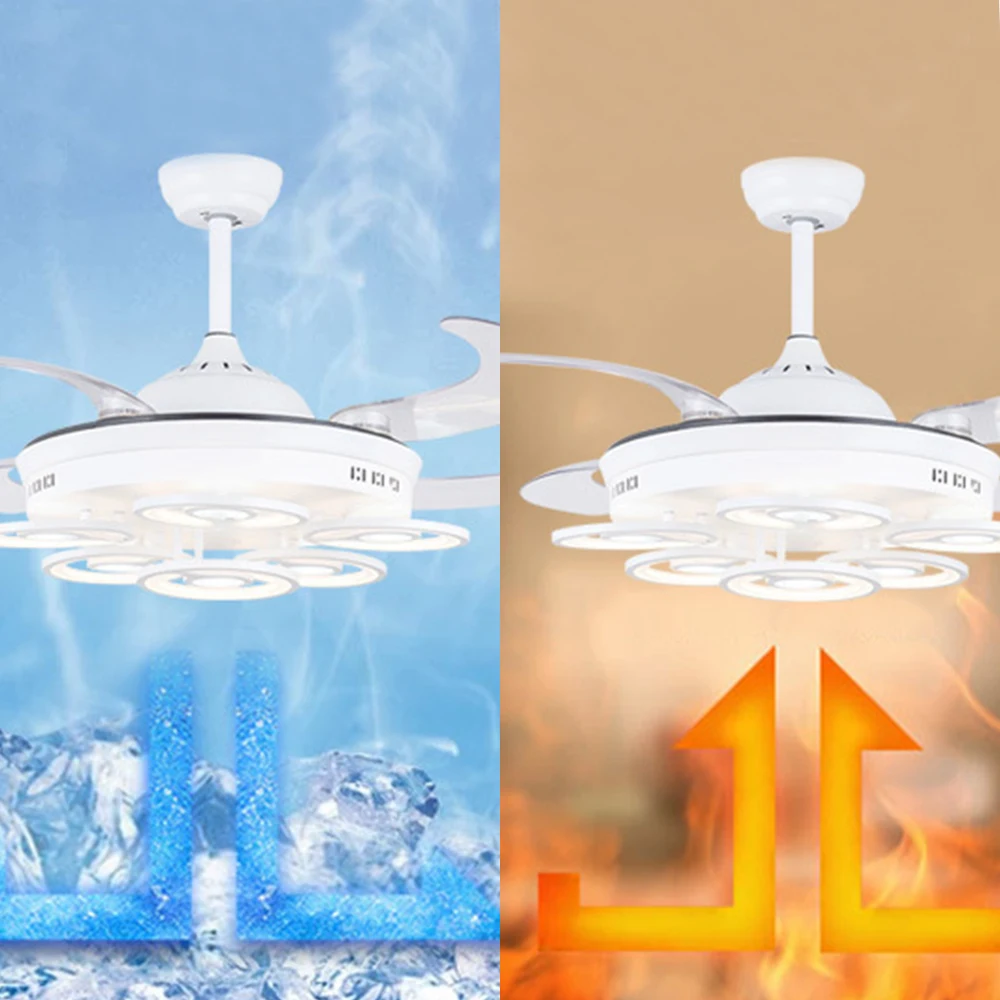 Светодиодный потолочный вентилятор с светильник 42 дюйма 52 пульт дистанционного