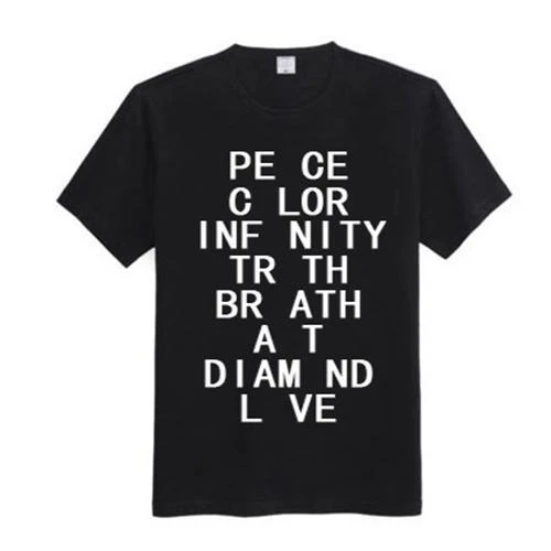Новое поступление 2015 Bigbang PEACEMINUSONE с коротким рукавом футболка вокруг платья