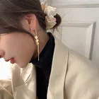 Модные женские серьги в форме сердца 2020, длинные серьги с золотым покрытием и кисточками в Корейском стиле, модные повседневные украшения, подарки для девочек