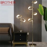 brother nordic creative floor lamp lighting modern led round rings decorative for home living bed room
