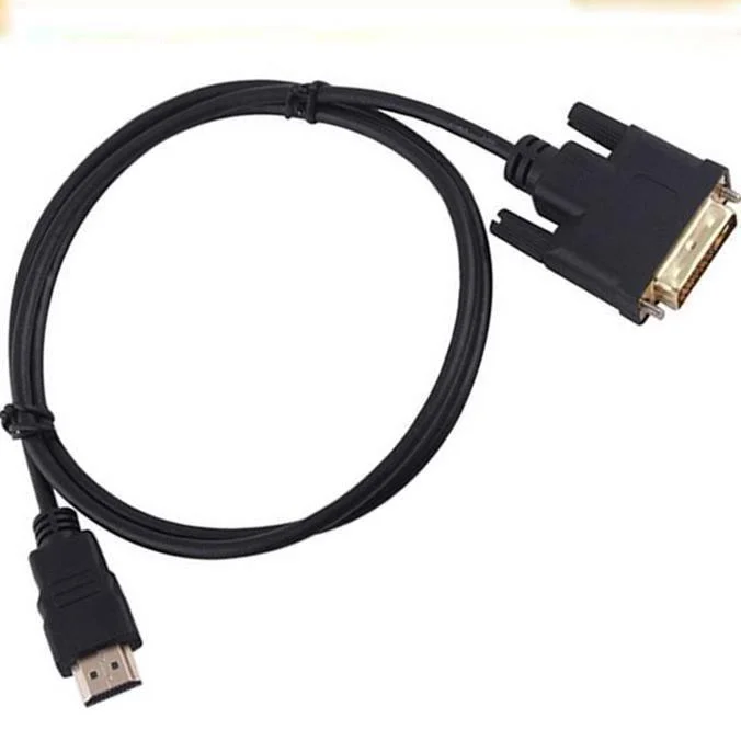 100 шт. 3FT 1M 2M HDMI совместим с DVI D 24 + 1 Pin адаптер позолоченный кабель Папа папа для 1080P