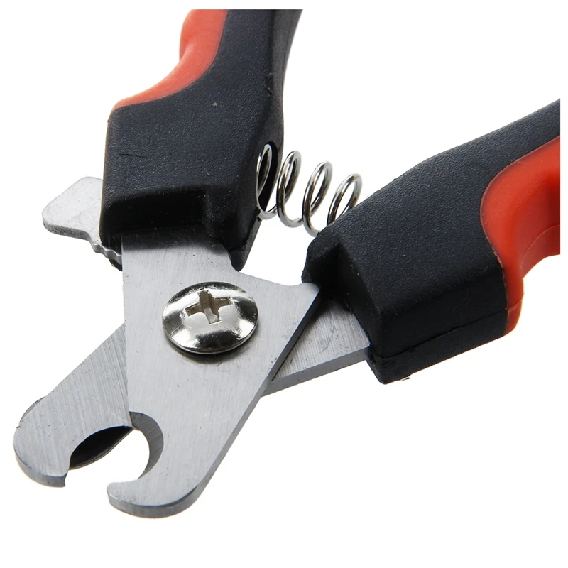 Нержавеющая сталь машинка для стрижки ногтей файл домашних собак красный черный