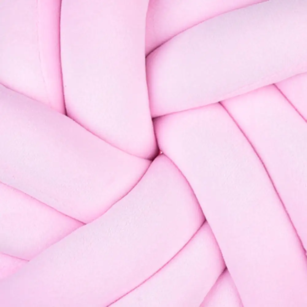 Круглая подушка с узлом ручная для дома диван украшение шар узел сплошной цвет