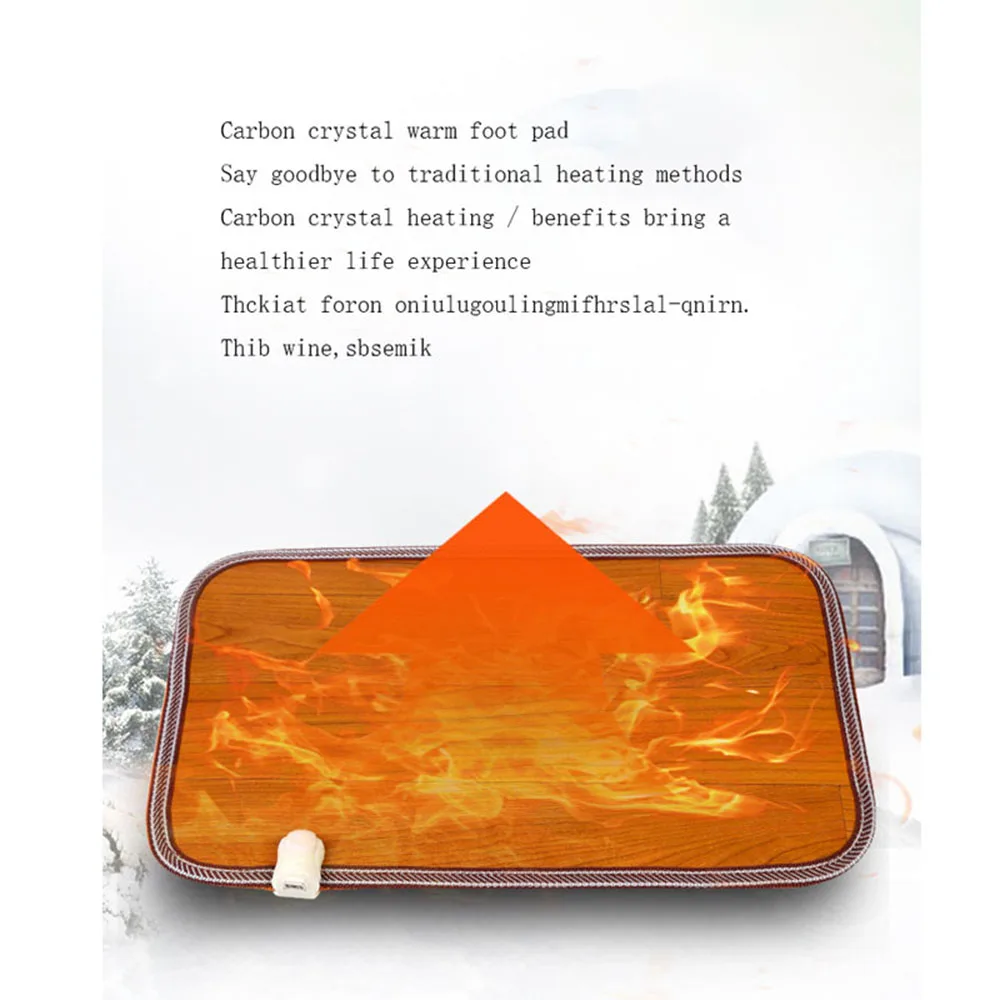 Кожаный нагревательный коврик для ног теплые электрические нагревательные
