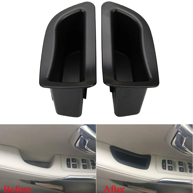 2 шт./компл. Черная передняя дверная ручка коробка для хранения Контейнер