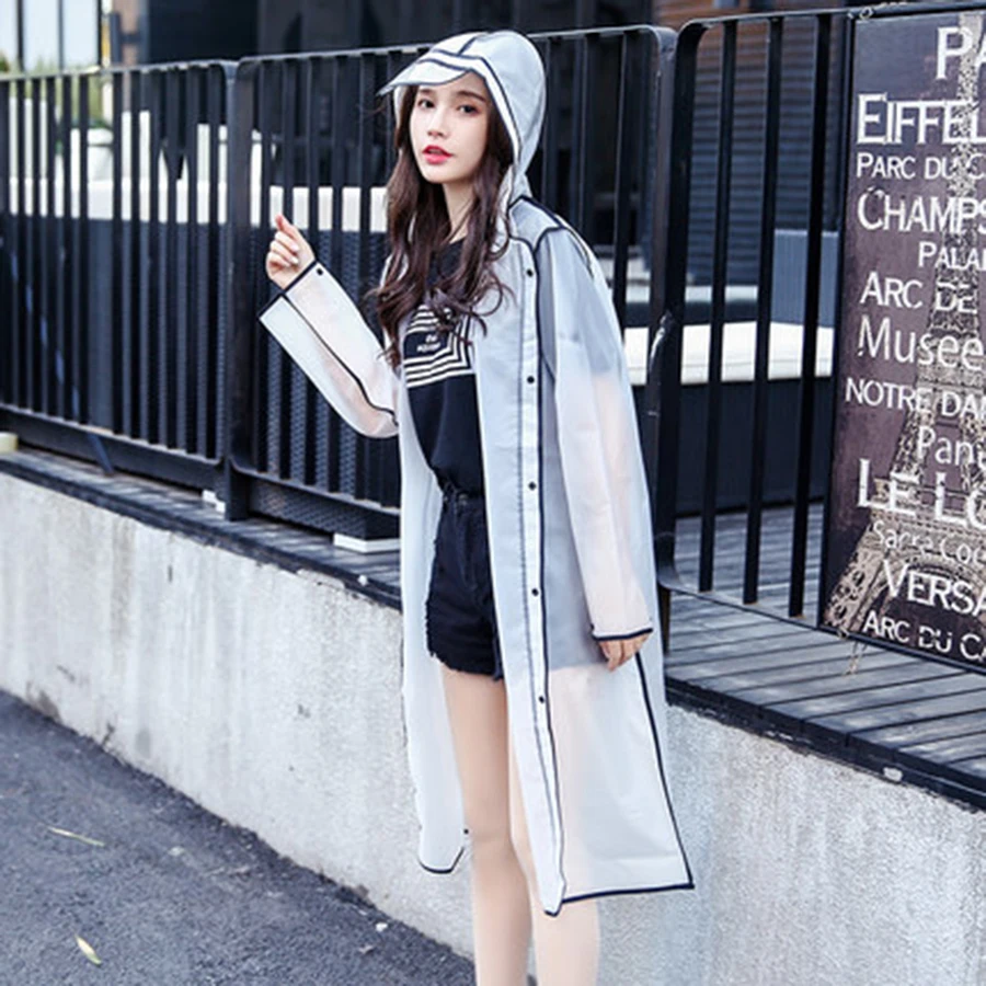 Мужской и Женский дождевик водонепроницаемый прозрачный желтый для мотоцикла