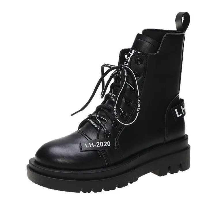 

Women Martin Boots Fashion Short Tube Handsome Leg Long Locomotive Boots Women Middle Tube Boots Thick Soled Boots Womem Shoes