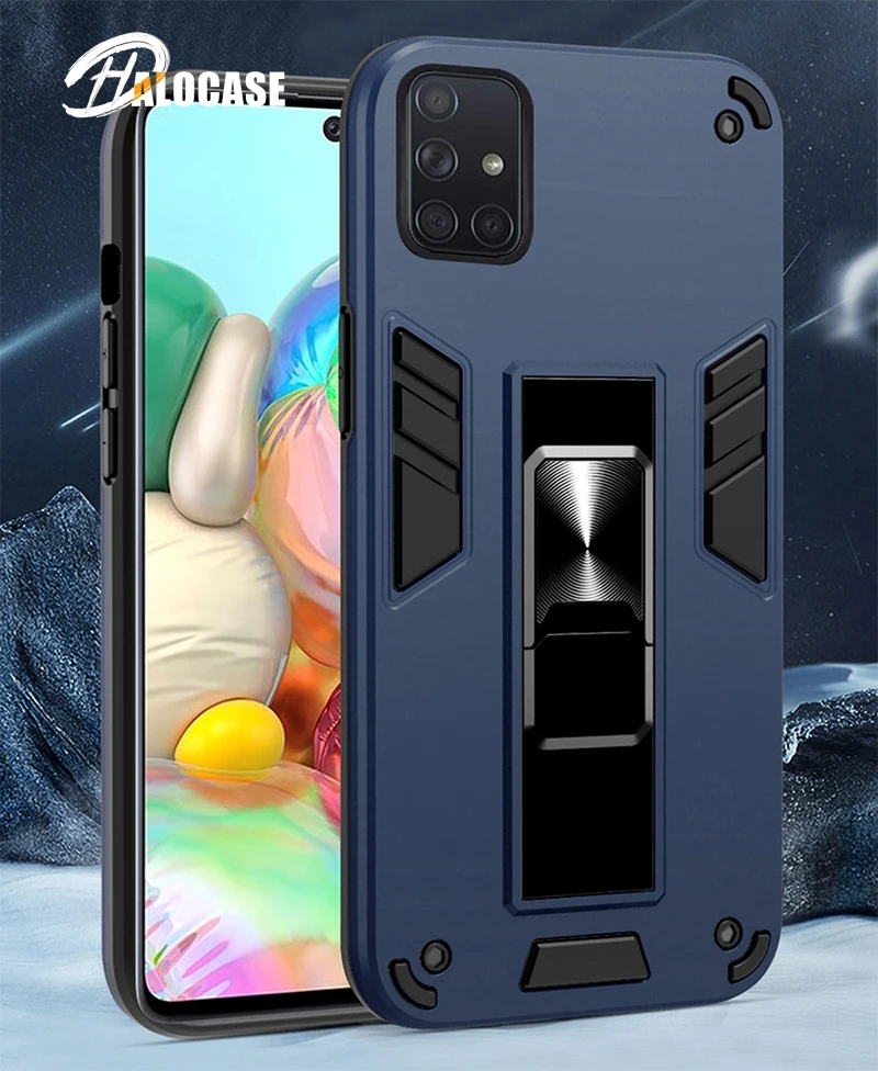 

Shockproof Armor Magnetic Ring Case For Samsung Galaxy A51 A71 A21S S20 FE M51 M31 A12 A50 A70 A31 M21 lnvisible Bracket Cover