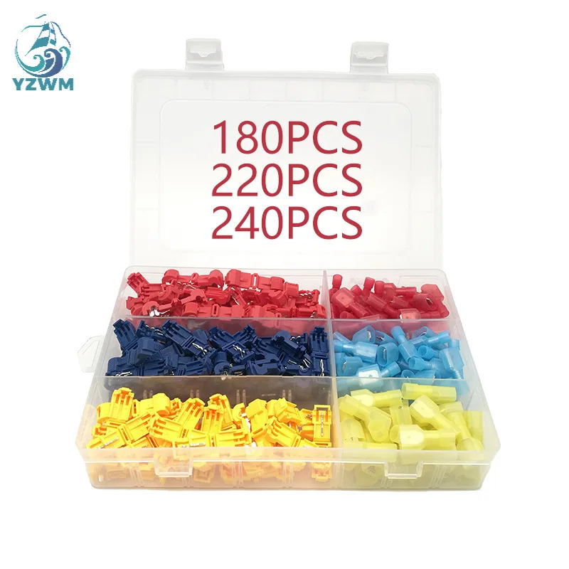 

240 / 220 / 180pcs non peeling T-type non broken wire fast wiring terminal clip wire clip connector
