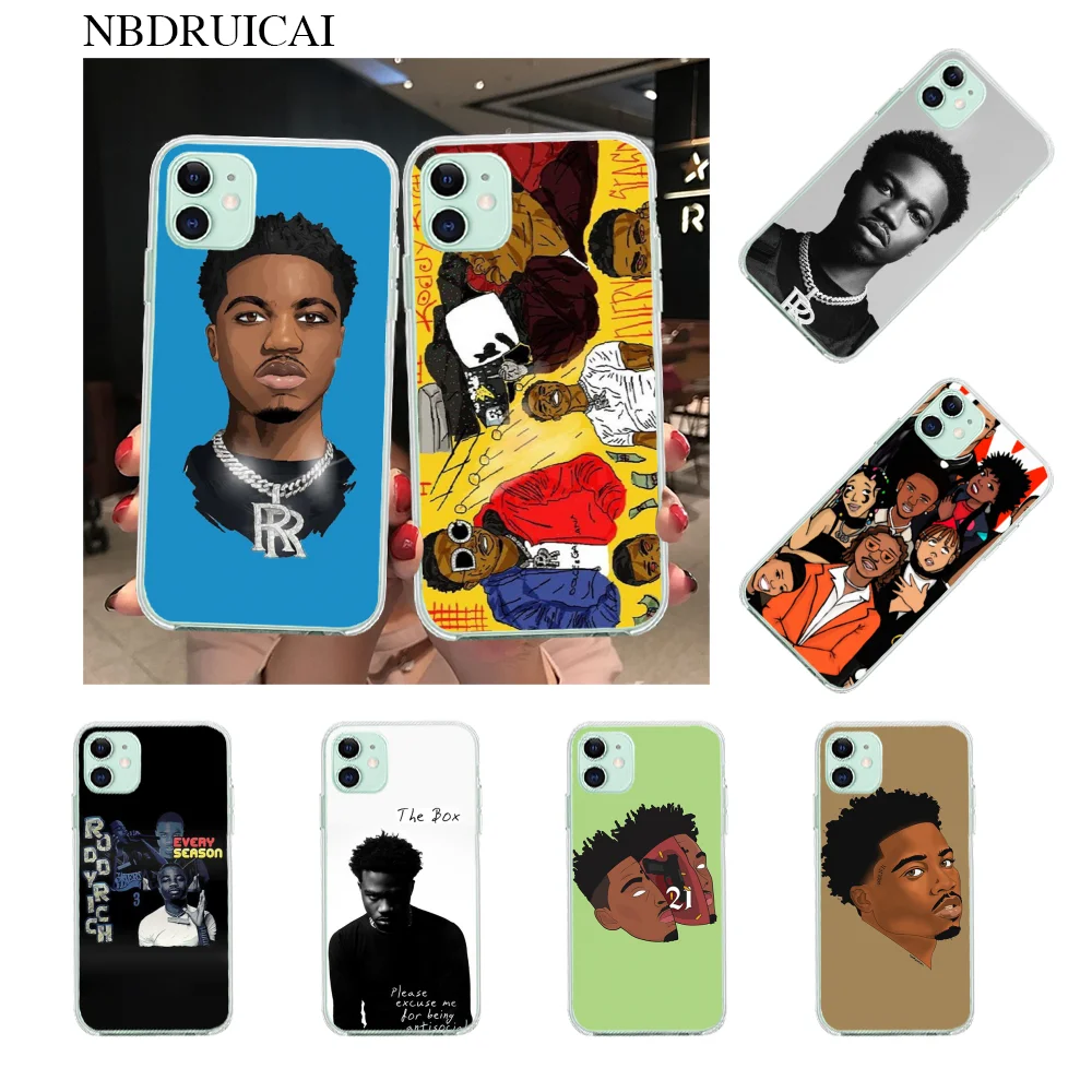 NBDRUICAI Roddy Rich Rap Rapper ТПУ Черный чехол для телефона Корпус iPhone 11 pro XS MAX 8 7 6 6S Plus X 5S SE XR