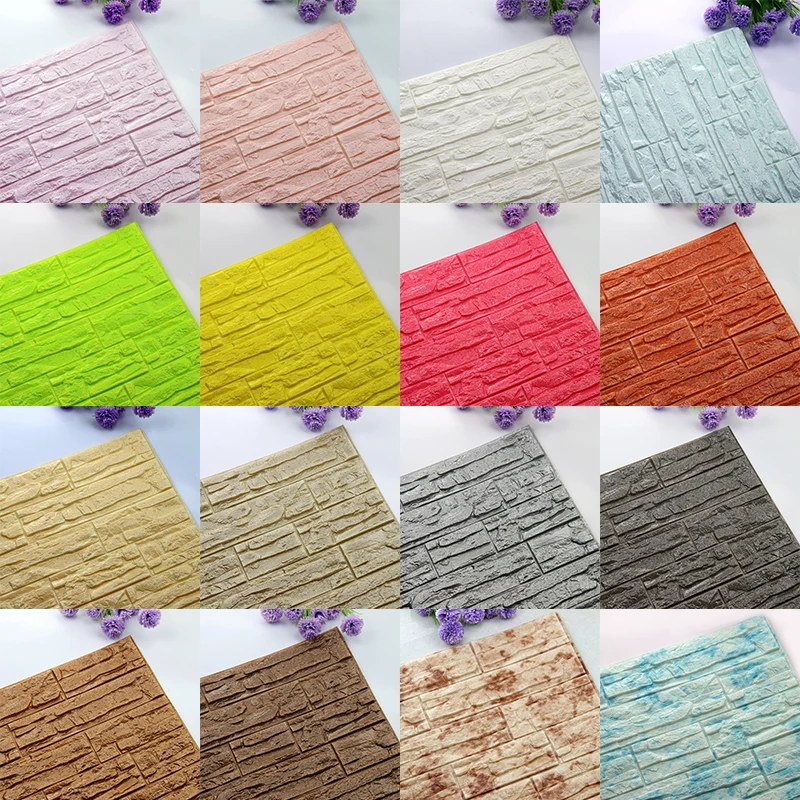 3D каменные настенные наклейки декор для гостиной самоклеящиеся панели из пены