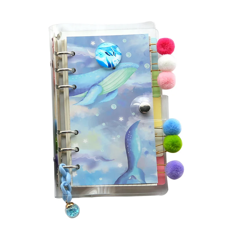 

Paperboat Kawaii A6 Notebook Unicorn Journal Diary Book Grid Line Agenda 6 Rings Planner Organizer Spiral Binder