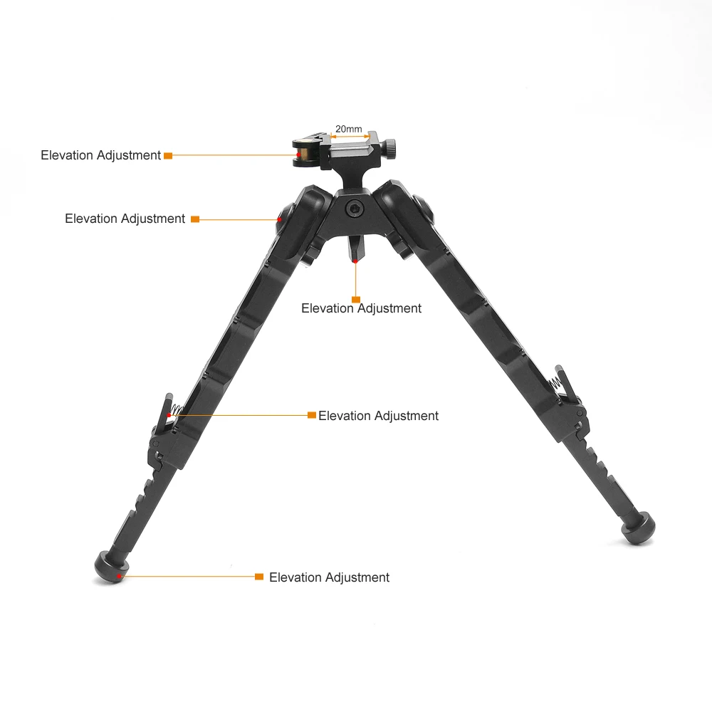 

Tactical Connector Voor Airsoft Tri-Rail Bipod Mount Adapter Warrior MB01/L96 Sniper Rifle Jacht Caza 6 ~ 9 Inch