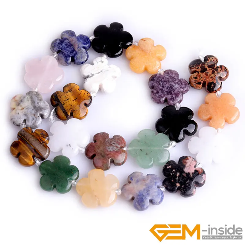Натуральный Камень 20 мм свободные разделительные аксессуары цветок бусины для