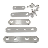 10pcs stainless steel blacksilver straight brace flat straight bracesstraight brackets20pcs screws included5 size