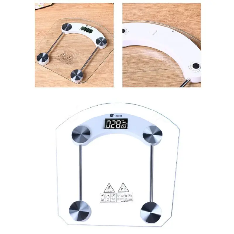 Цифровые электронные весы для тела из закаленного стекла большой дисплей с