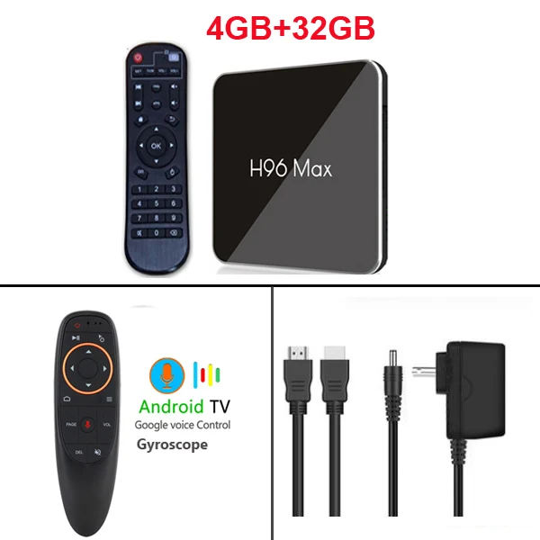 Android 9,0 ТВ приставка H96 Max X2 Amlogic S905X2 4G 32GB 64GB Медиаплеер 4K Google голосовой помощник Netflix Youtube H96MAX 2GB16GB - Цвет: 4G 32G G10S