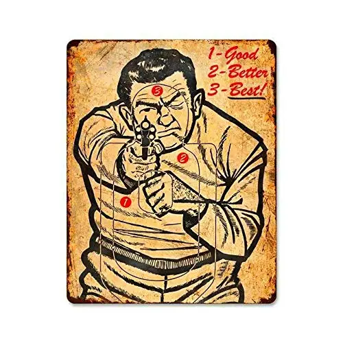 

Target Practice Metal Sign 8x12 Bar Prepper Ammo Metal Plaque 12x8 Inches