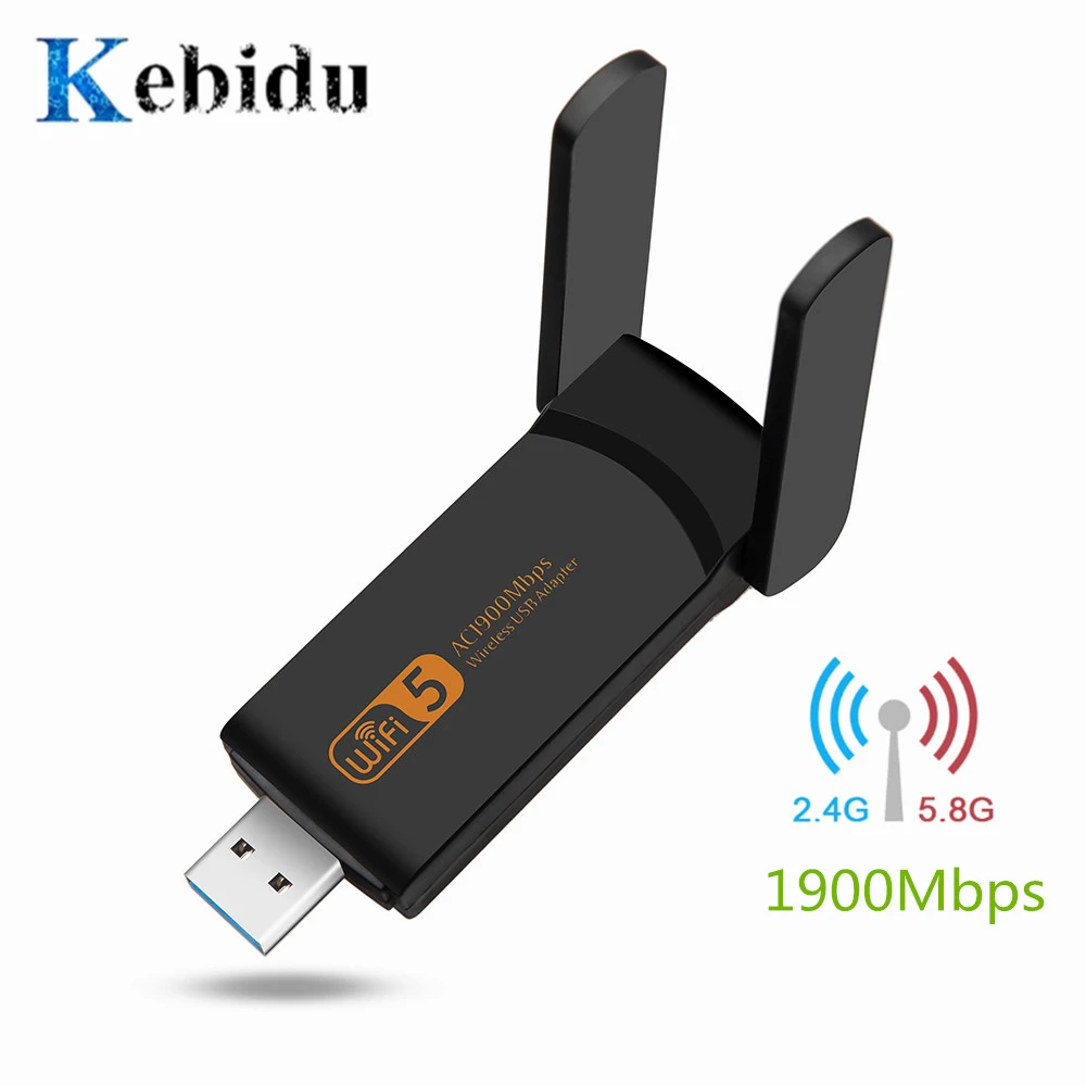 Kebidu двухдиапазонный USB 1900 2 4 Мбит/с Wifi адаптер Dongle Gigabit Ethernet ГГц 5 RTL8814 Wi Fi ресивер