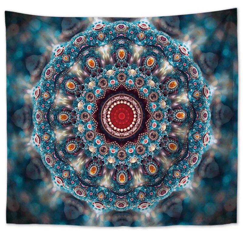 GT1020-7 Thregost Colorful Mandala Tapestry Wall Hanging Polyester Printed Woven Wall Tapestries Indian Table Cloths Large Size Tapestry - Цвет: GT1020-7