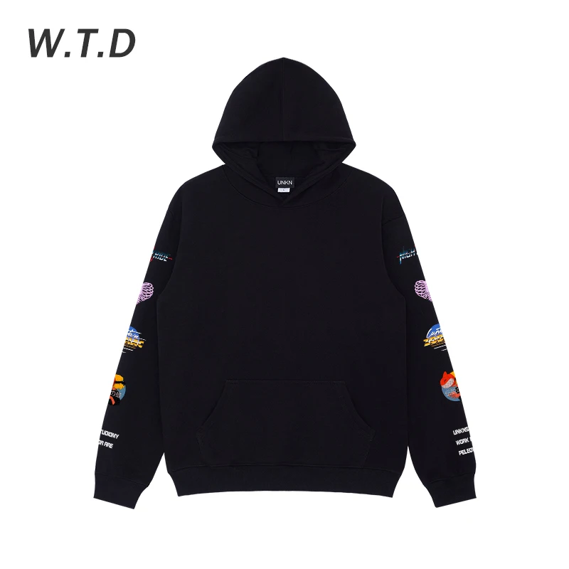 W.T.D Новая мужская толстовка уличная мода индивидуальный узор повседневный стиль