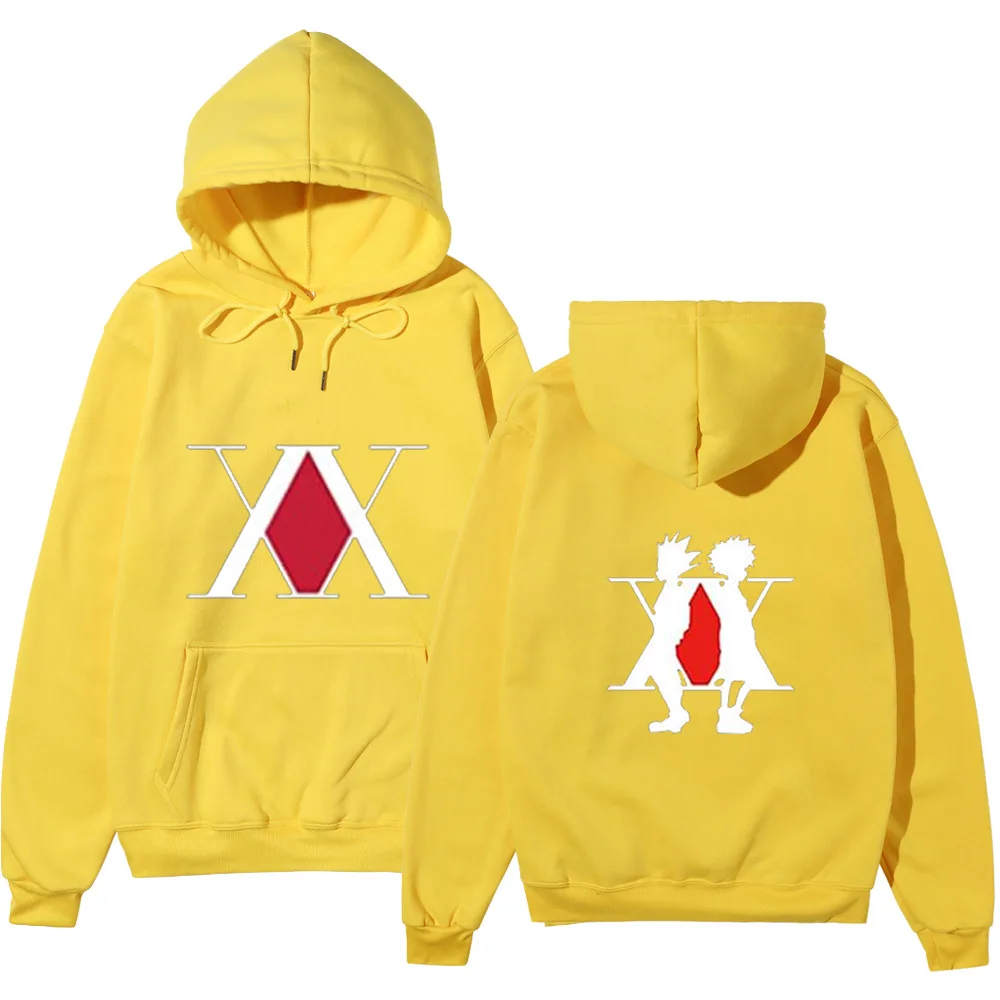 Japanese Anime Kawaii Hunter X Hoodie Men And Women Letter Print Pullover Hoody Oversized Loose Sweatshirt Graphic |