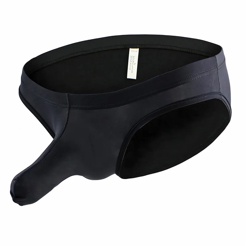 Men's Briefs Ice Silky Panties Ultra-thin Breathable Underpants Man Low Waist Solid Trunk Elephant Nose Briefs Underwear