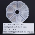 8 размеров, 4008001600 шт.коробка, металлические прокладки и нейлоновые износостойкие прокладки, аксессуары для парикмахерских ножниц