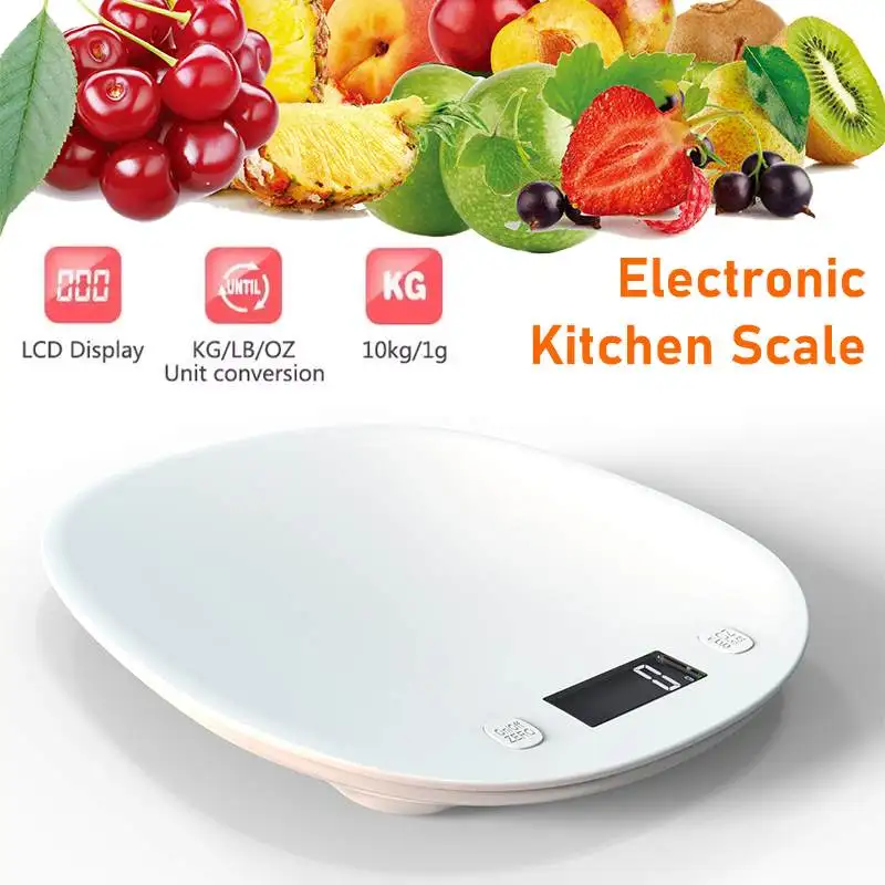 

10kg OZ/ML/LB/G Digital Kitchen Scale Food Baking Weighing Kitchen Scales LCD Electronic Scales Food Diet Balance Measuring Tool