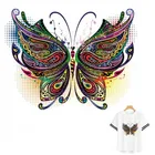Модные Красочные термонаклейки с изображением бабочек животных для самостоятельного нанесения тепла на одежду футболку термонаклейки Декоративный принт