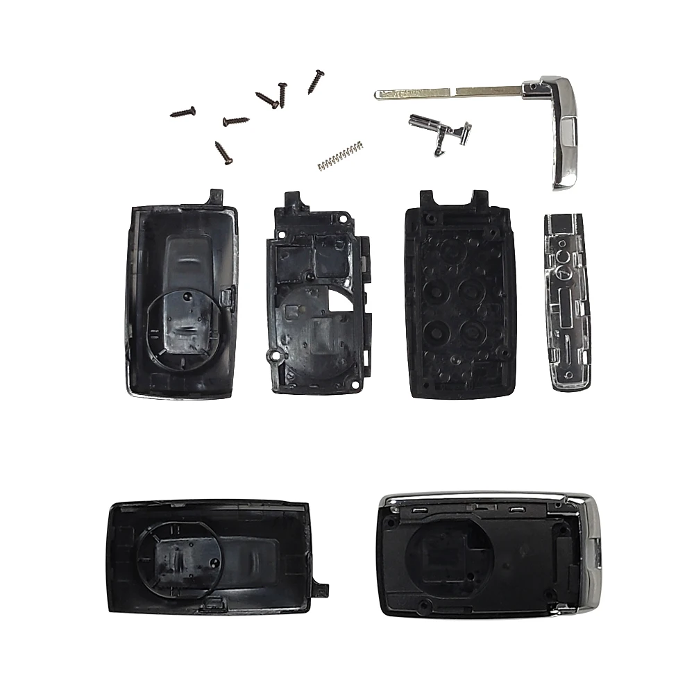 OkeyTech для Jaguar Xf Xk Smart Key Shell Cover Holder Fob 5 Button со вставкой Blank Blade Metal Has Text|Ключ от авто| |