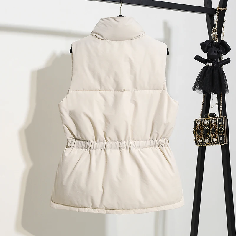 

New Winter Spring Warm Vest 2020 Korean Loose Coat Thickening Before Short and Long Waist Cotton Waistcoat Women Puffer Jacket