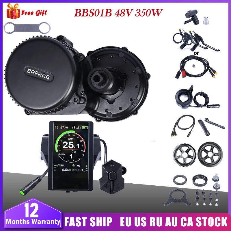 Bafang 48V 350W BBS01 BBS01B Электрический арочного типа середине привод комплекты для