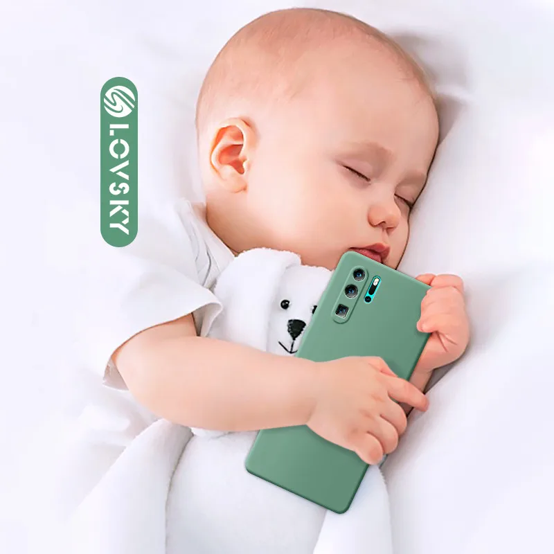 

For Huawei P40 P30 P20 Pro P40 Lite Case Luxury Original Silicone Full Protection Soft Cover For Huawei Mate 40 30 20 Pro Cases