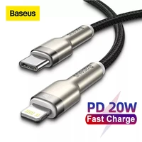 baseus type c cable for iphone 12 11 pro xs max x 8 usb type c to iphone cable 20w pd fast charge for ipad data cord charge wire