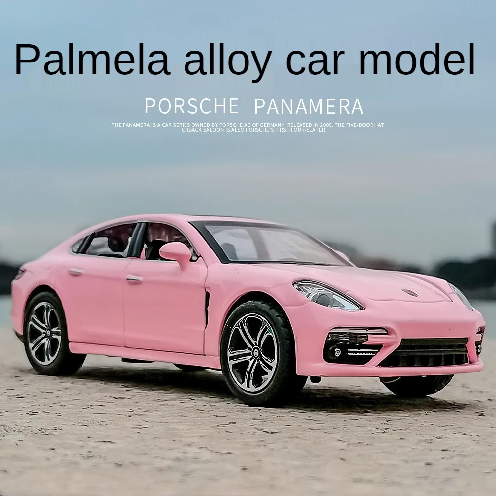 

1:32 Alloy Pink Porsche Palamela Car Model Sound Light Diecasts & Toy Vehicles Collectibles Crafts Decoration Childen Toys