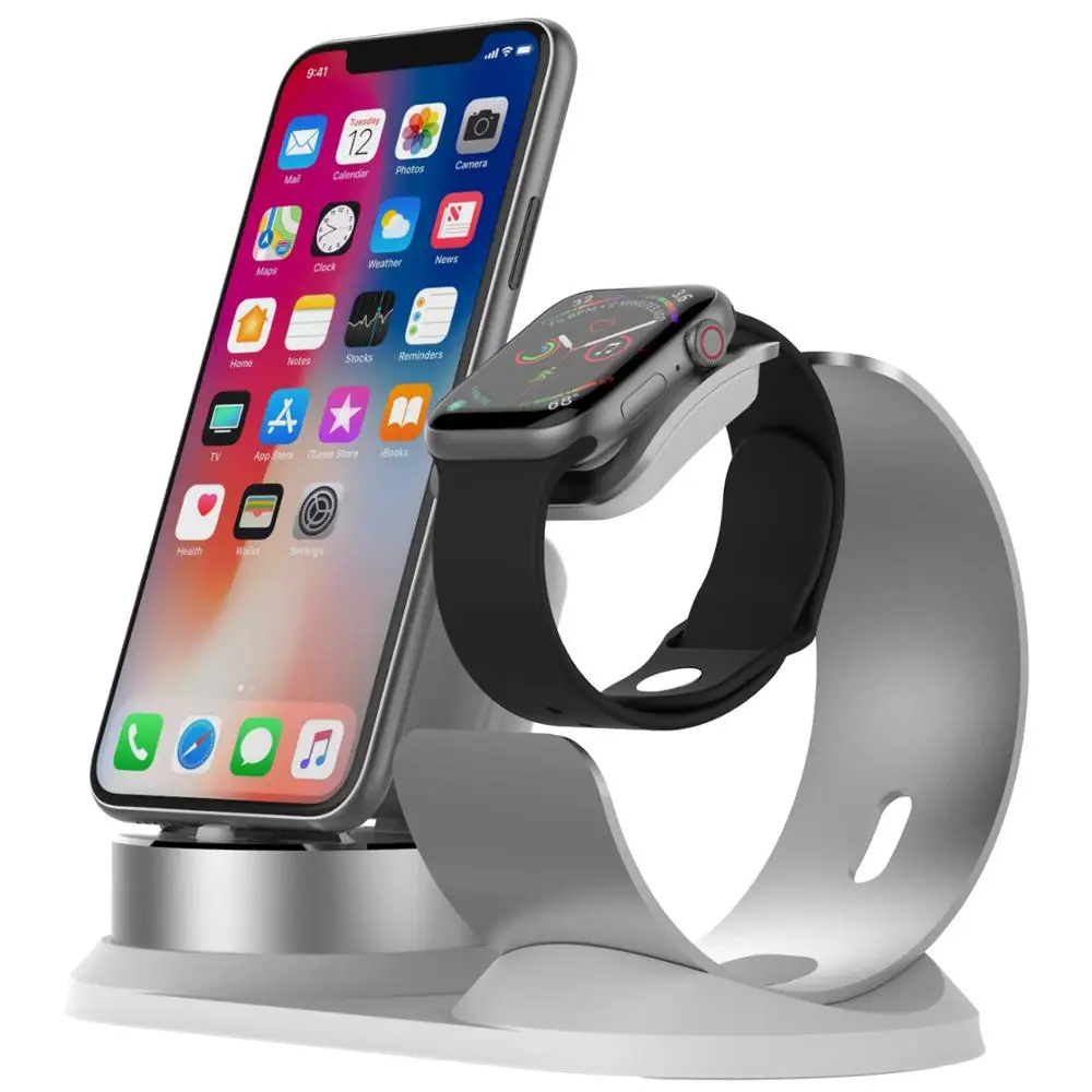 Мобильная поддержка настольное зарядное устройство для iphone Зарядка 3 в 1 держатель телефона для apple watch подставка зарядная док-станция для airpods